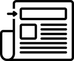 line icon for headline vector