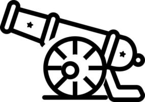 line icon for cannon vector