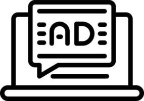 line icon for ad vector