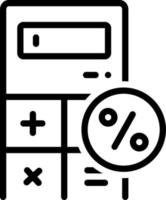 line icon for percentage vector