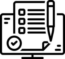 line icon for summary vector