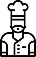 icono de línea para chef vector