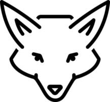 line icon for fox vector