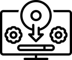 line icon for install vector