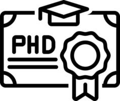 line icon for phd vector