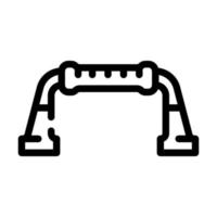 push-ups gym equipment line icon vector illustration