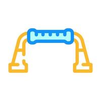 push-ups gym equipment color icon vector illustration