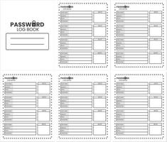 Password Log Book vector