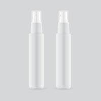 Realistic spray bottles for mock up - Set of white spray bottles vector