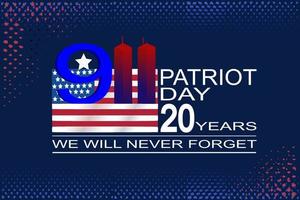 patriot day american day vector