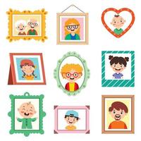 Flat Drawing Of Various Photo Frames vector