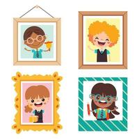 Flat Drawing Of Various Photo Frames vector