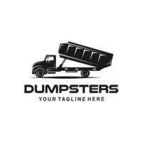 Dumpsters design logo - vector illustration, Dumpsters emblem design on a white background. suitable for you design need, logo, illustration, animation, etc