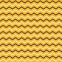 Black And White Geometric Chevron Zigzag Pattern On Yellow Background vector
