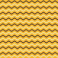 Black And White Geometric Chevron Zigzag Pattern On Yellow Background vector