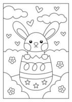 Easter Coloring Page for Kid Printable vector