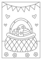 Easter Coloring Page for Kid Printable vector