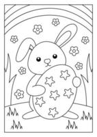 Easter Coloring Page for Kid Printable vector