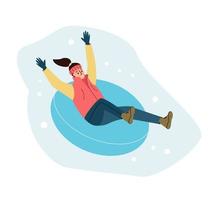 deporte de invierno en vacaciones y concepto de ocio vector