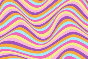 Flat groovy psychedelic background with colorful design vector