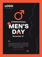 Mens day Greeting Card vector