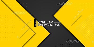 Abstract yellow and gray triangle on dark color geometric design. modern papercut futuristic background vector illustration.Eps10 vector