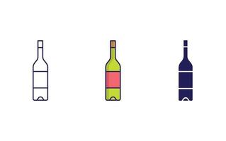 Alcohol bottle icon vector