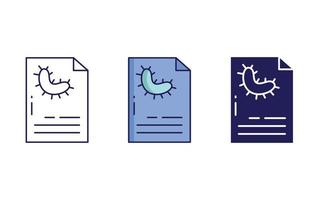 Genetics document icon vector