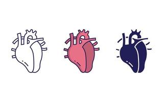 Human heart icon vector