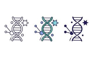 Genetics, biology icon vector