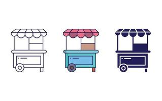 Food Cart icon vector