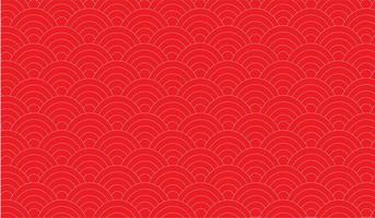 Elegant red fish scale seamless background. Japanese traditional ornament for invitation card wallpaper. Vector illustration.