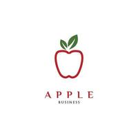 plantilla de diseño de logotipo de icono de manzana vector
