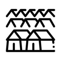 pilgrimage houses icon vector outline illustration