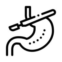 sampling particle of stomach icon vector outline illustration