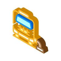 mobile home connection to cesspool isometric icon vector illustration