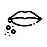 dermatitis near lips icon vector outline illustration