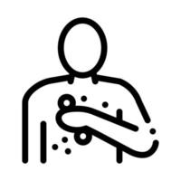 human rash problem icon vector outline illustration