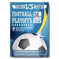 Soccer Poster Vector. Design For Sport Bar Promotion. Football Ball. Modern Tournament. Soccer League Flyer Template. Game Illustration vector