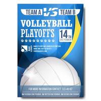 vector de póster de voleibol. diseño para la promoción de bares deportivos. pelota de voleibol torneo moderno. etiqueta de campeonato tamaño a4. ilustración del juego