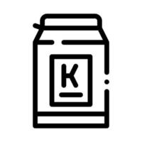 lata de kéfir icono vector ilustración de contorno