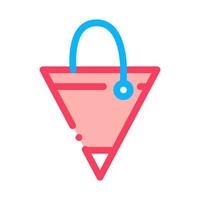 Fire Triangle Bucket Icon Outline Illustration vector