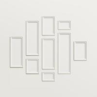 Blank Picture Frame Template Composition Set Vector Isolated on Wall Background