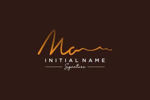 Initial MO signature logo template vector. Hand drawn Calligraphy lettering Vector illustration.