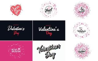 Love word art design with a heart-shaped background and a bokeh effect vector