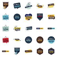 Don't hesitate 25 Eye catching Typographic Banners for calling vector