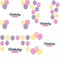 Happy Birthday in a sleek. modern font with a gradient color scheme and a confetti effect vector