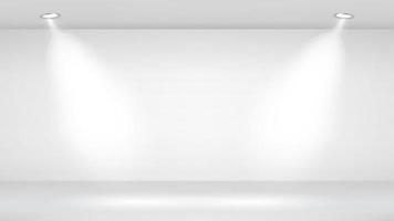 Photo Studio Room. Empty White Interior. Vector Template Illustration. Vector Illustration.