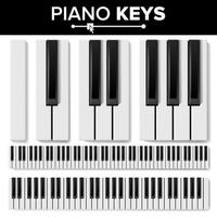 Piano Keyboard Vector. Realistic Isolated Illustration. Musical Piano Key Top View. Keyboard Pad vector