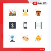 9 Creative Icons Modern Signs and Symbols of smart phone refrigerator top icebox food Editable Vector Design Elements